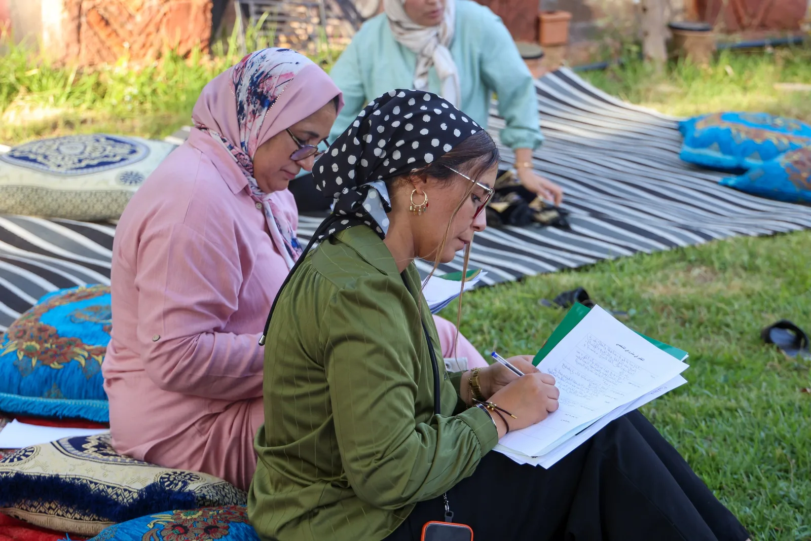 Participants complete a practical training exercise