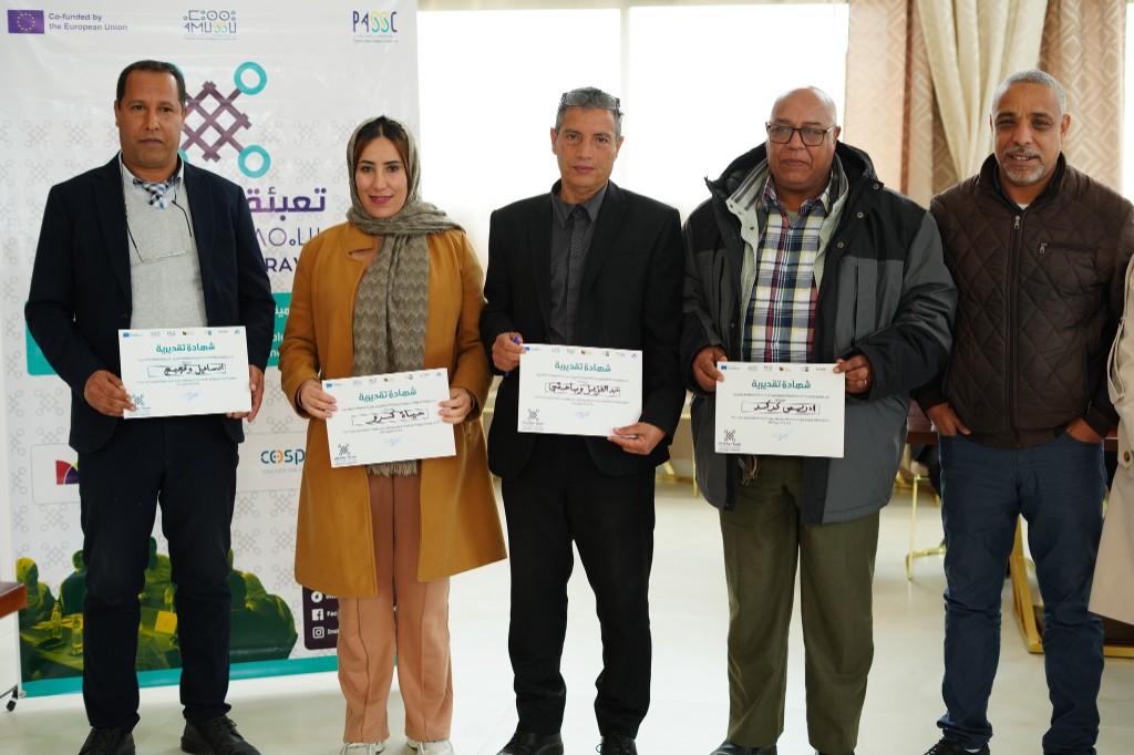 Participants with their certificates — climate change bootcamp