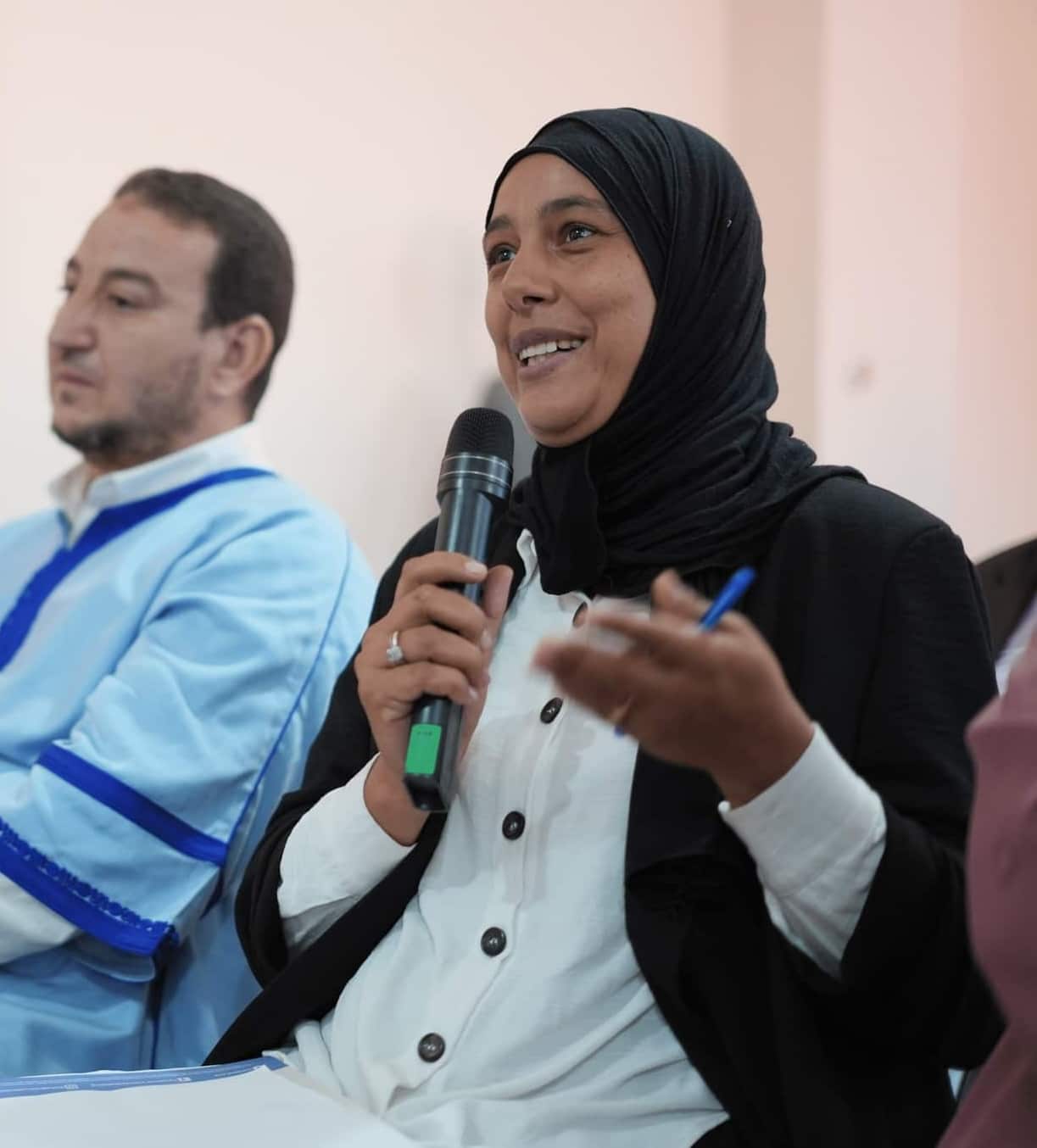 Jouahir, an elected woman from Béni Mellal-Khénifra region, during a training session on gender equality and local governance