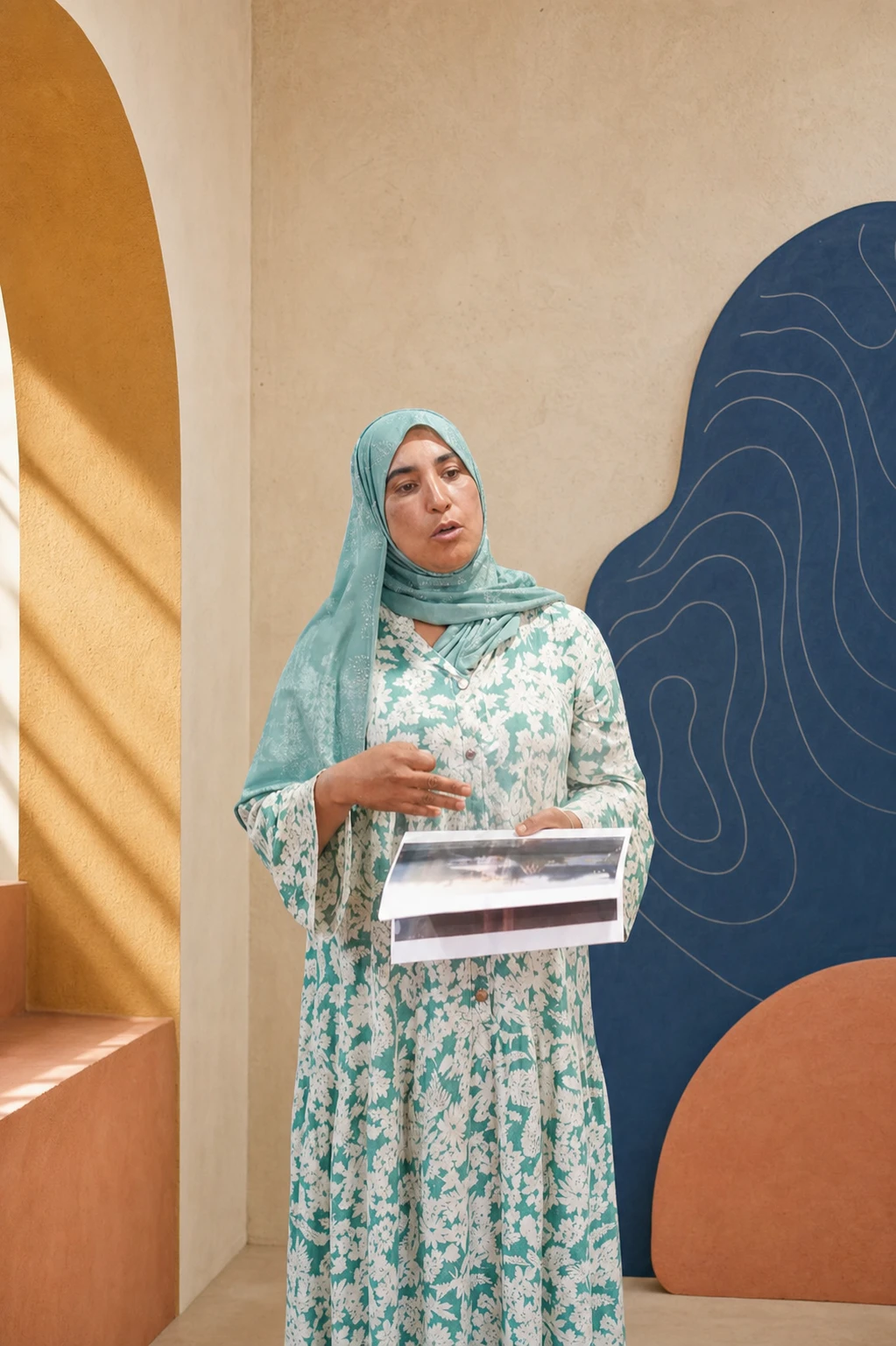 Une participante présente son idée lors d'un atelier entrepreneurial AIDECA