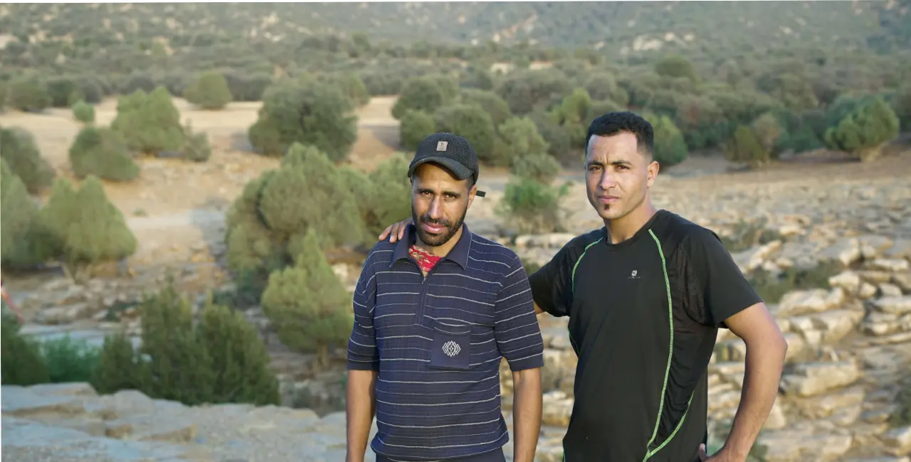 Ali and his brother offering rural tourism services near Les Greniers Aoujgal in Beni Mellal