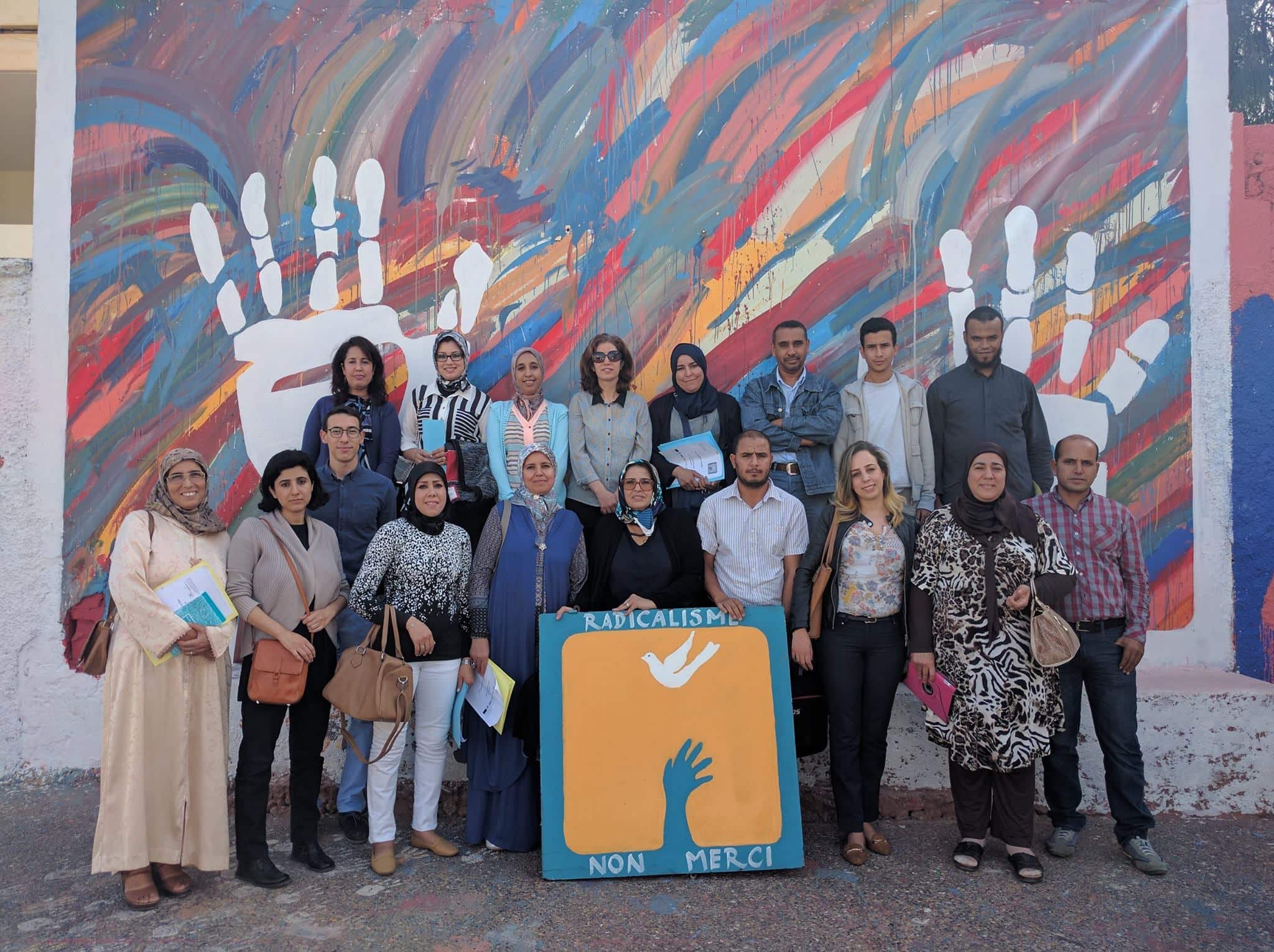 Young participants in an intercultural exchange activity