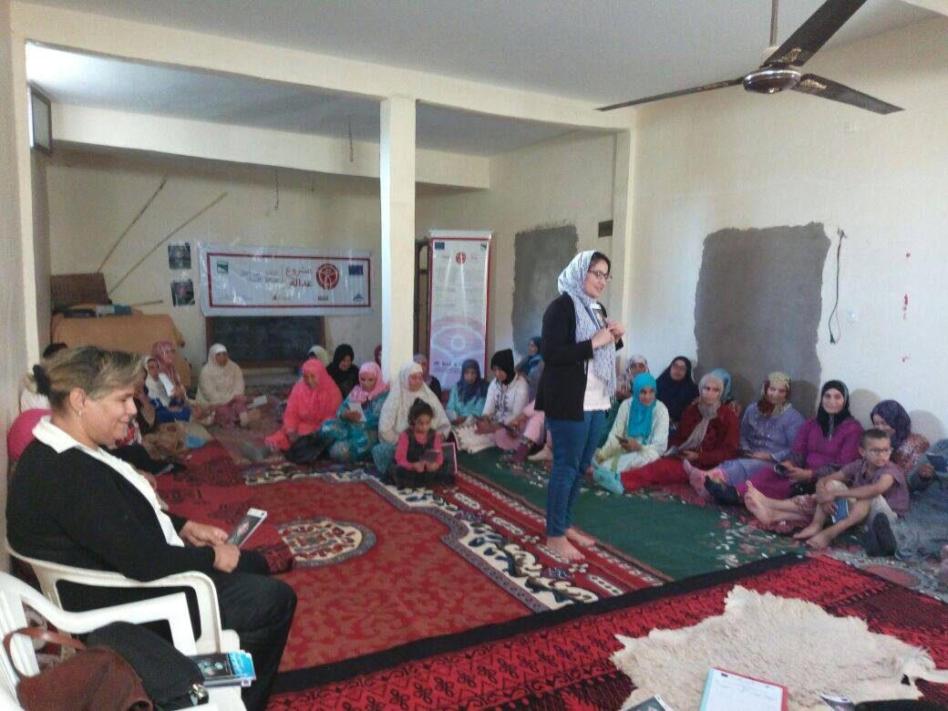 Awareness session with women in a rural area